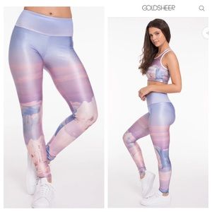 Goldsheep cotton candy mountain leggings S